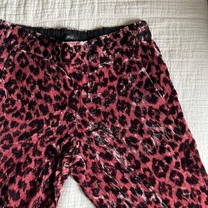J Crew velvet cheetah pants